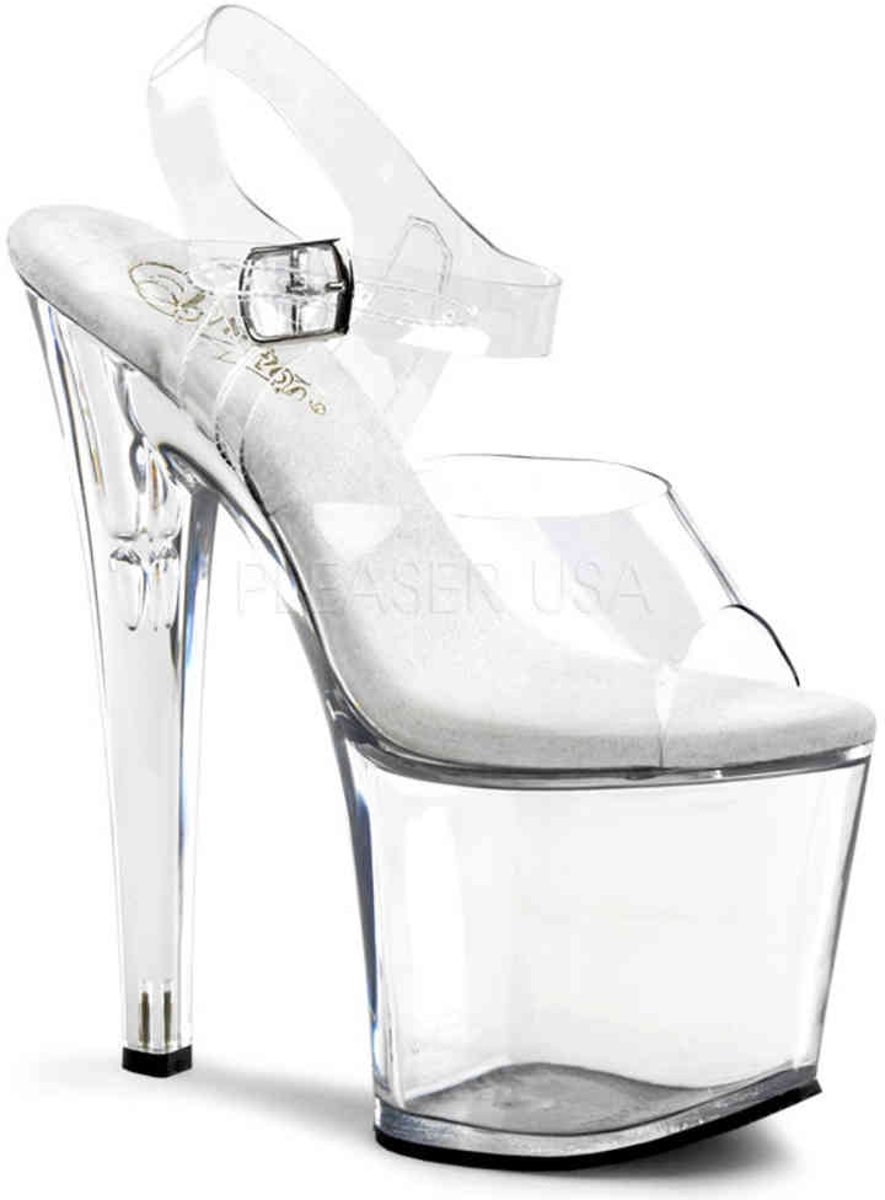 EU 36 = US 6 | TABOO-708 | 7 1/2 Heel, 3 1/2 PF Ankle Strap Sandal